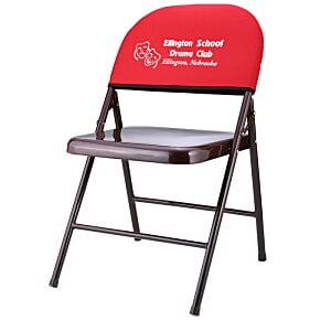 Additional Image 1 - a red folding chair with a black frame
