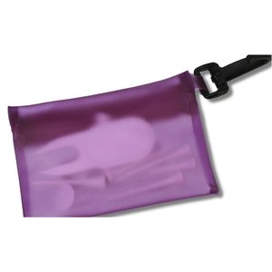 Additional Image 3 - a purple plastic bag with a black strap