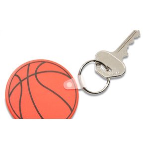 Additional Image 1 - a keychain with a basketball ball