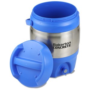 Additional Image 1 - a blue and silver container with a lid