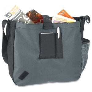 Additional Image 2 - a grey bag with a black strap