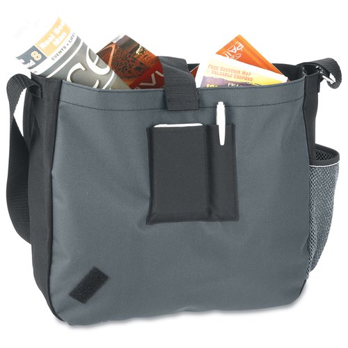 Additional Image 2 - a grey bag with a black strap