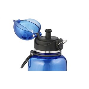 Additional Image 1 - a blue water bottle with a lid open