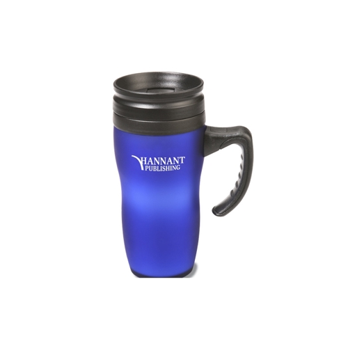 Additional Image 1 - a blue and black travel mug