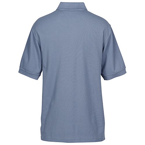 Additional Image 1 - a back view of a blue shirt