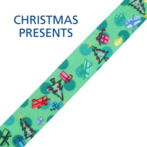 Additional Image 7 - a green ribbon with images on it