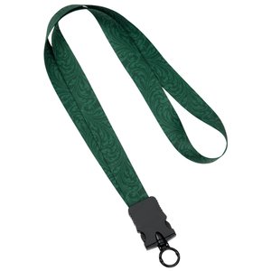 Additional Image 2 - a green lanyard with a metal ring