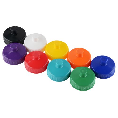 Additional Image 2 - a group of colorful plastic caps