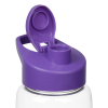 a purple plastic bottle with a cap