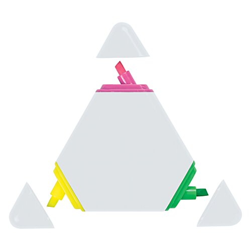 Additional Image 1 - a white triangle with yellow green and blue triangles