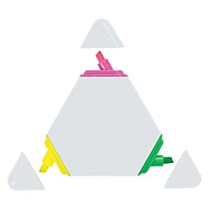 Additional Image 1 - a white triangle with yellow green and blue triangles