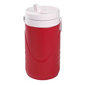 Additional Image 2 - a red and white plastic water bottle