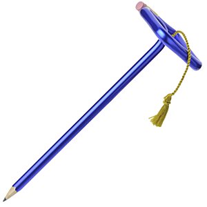 Additional Image 1 - a blue pencil with a tassel