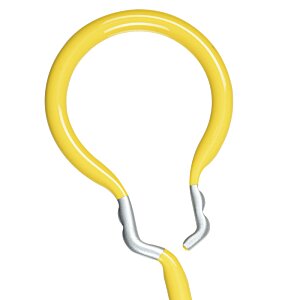 Additional Image 2 - a yellow light bulb with white ends