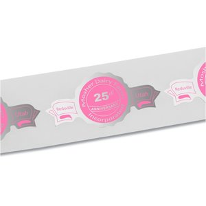Additional Image 1 - a white and pink tape with circles and arrows
