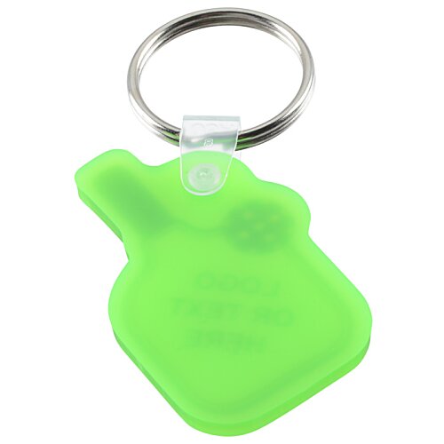 Additional Image 1 - a green key chain with a ring