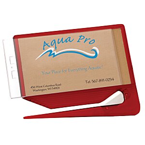 Additional Image 1 - a red and white card holder