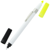 View Image 2 of 5 of Dri Mark Double Header Plastic Point Pen/Highlighter - White Barrel