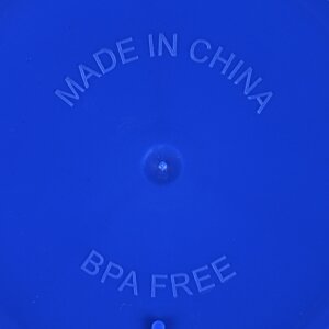 Additional Image 2 - a blue plastic container with a small round object