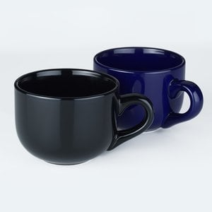 Additional Image 1 - a pair of black and blue coffee cups