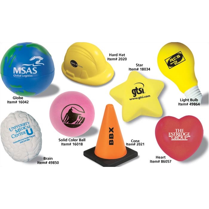 Giveaway Foam Construction Cone Stress Relievers, Stress Balls