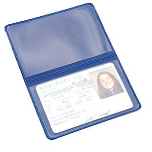 Additional Image 1 - a blue id card with a white cover