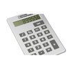 a white calculator with a display