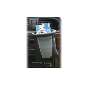 Additional Image 2 - a white trash can with a black handle