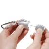 View Image 2 of 3 of Retractable Carabiner Flashlight - Silver