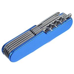 Additional Image 3 - a blue and grey pocket knife