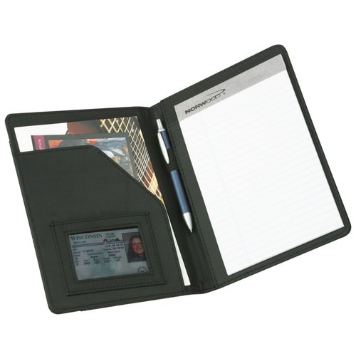 Additional Image 1 - a black open folder with a white cover