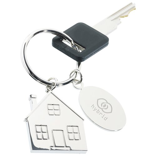 Additional Image 1 - a keychain with a house shaped keyring
