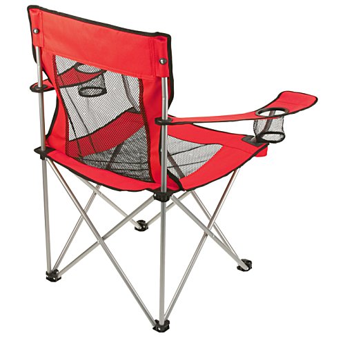 Additional Image 1 - a red and black folding chair