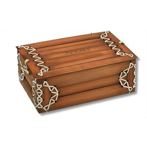 Additional Image 1 - a wooden box with gold trim