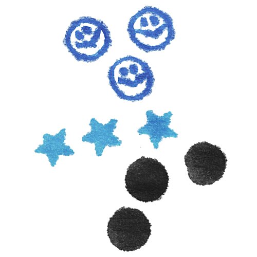 Additional Image 3 - a group of blue circles and stars