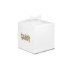 Additional Thumbnail Image 1 - a white cube with a gold text
