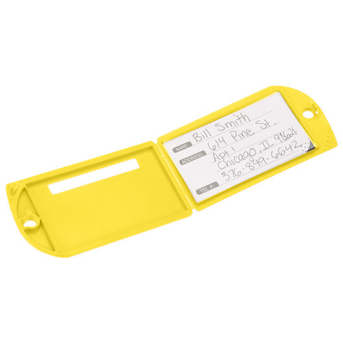 Additional Image 1 - a yellow plastic case with a white label