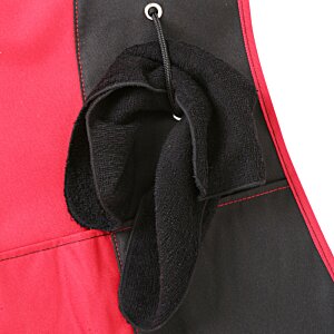 Additional Image 2 - a black handkerchief on a red and black vest