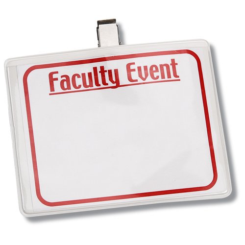 Additional Image 2 - a white rectangular badge with red border