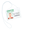 View Image 3 of 3 of Clear Vinyl Badge Holder with Elastic Neck Cord - 24 hr