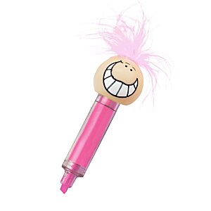 Additional Image 2 - a pink pen with a cartoon face