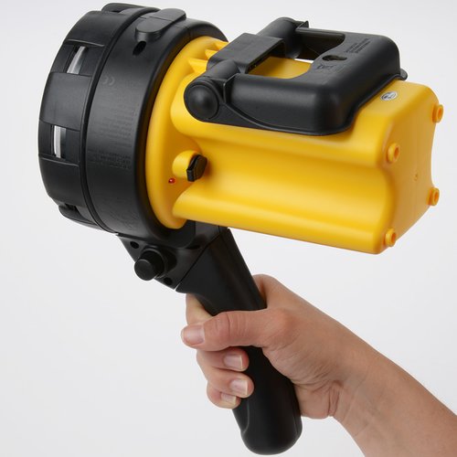Additional Image 1 - a hand holding a yellow and black flashlight