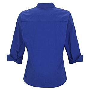 Additional Image 2 - a blue shirt with rolled up sleeves