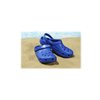 a pair of blue slippers