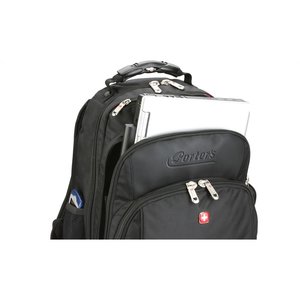 Additional Image 1 - a black backpack with a white paper in it