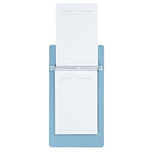 Additional Image 2 - a blue and white holder with a white sheet of paper