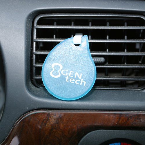 Additional Image 5 - a blue car air freshener on a car
