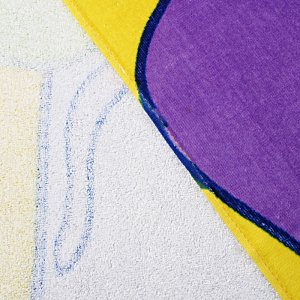 Additional Image 1 - a close up of a purple and yellow fabric