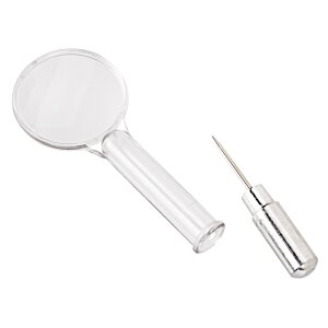 Additional Image 1 - a white magnifying glass and a white object