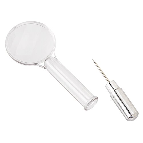 Additional Image 1 - a white magnifying glass and a white object